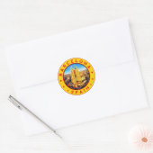Sticker Rond Barcelone Espagne (Enveloppe)