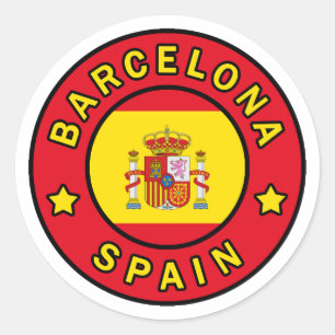 Sticker Rond Barcelone Espagne