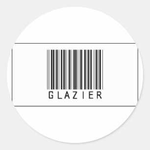 Sticker Rond Barcode Glazier
