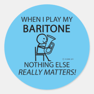 Sticker Rond Baritone Nothing Else Matters Classic Round Sticke