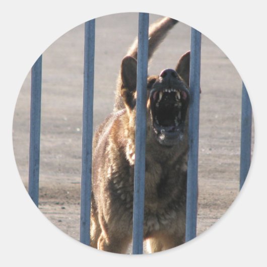 Sticker Rond Barking (Devant)