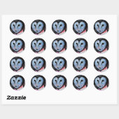 Sticker Rond Barn Owl Art (Feuille)