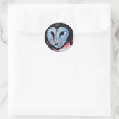 Sticker Rond Barn Owl Art (Sac)