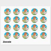 Sticker Rond Barnyard (Feuille)