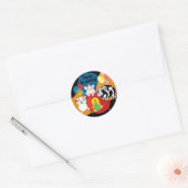 Sticker Rond Barnyard Animaux fête d'anniversaire (Enveloppe)