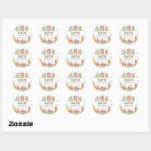 Sticker Rond Barnyard Farm Animals Birthday (Feuille)
