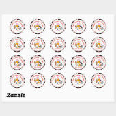 Sticker Rond Barnyard Farm Anniversaire Fête Favoriser Balise S (Feuille)