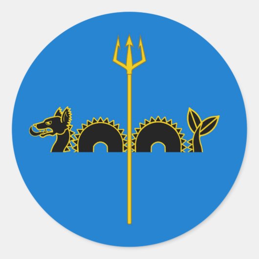 Sticker Rond Barony of Calafia Populace Badge (Devant)