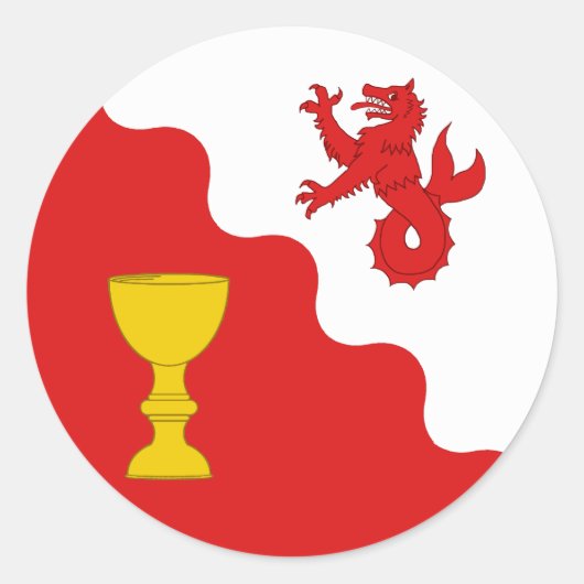 Sticker Rond Barony of Rising Waters Badge Populace (Devant)