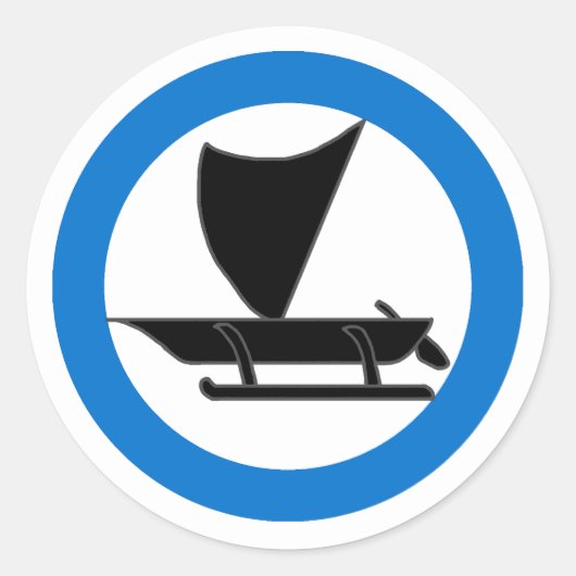 Sticker Rond Barony of Western Seas Populace Badge (Devant)