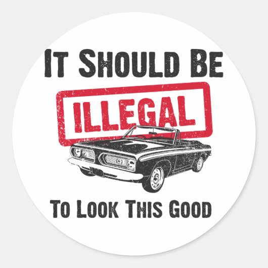 Sticker Rond Barracuda 1967 de Plymouth (Devant)