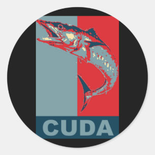 Sticker Rond Barracuda Iconditionné