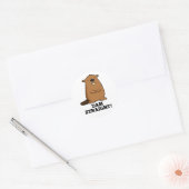 Sticker Rond Barrage droit Sassy Beaver Pun (Enveloppe)