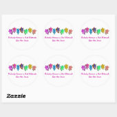 Sticker Rond Barre/Bat mitzvah (Feuille)