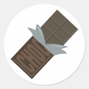 Sticker Rond Barre de chocolat