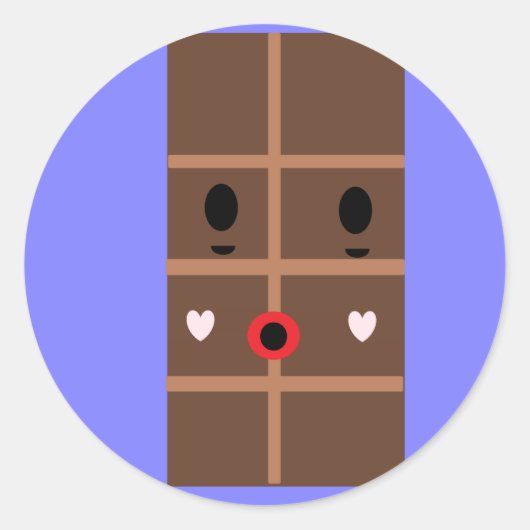 Sticker Rond Barre de chocolat Zombie (Devant)