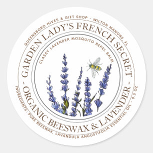 Sticker Rond Barre de lotion anti-moustiques Lavande de cire d'