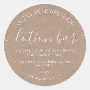Sticker Rond Barre de Lotion Biologique pour Végétal artisanal
