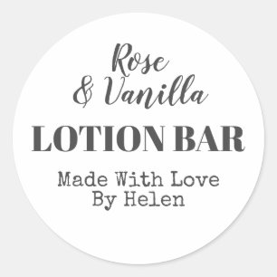 Sticker Rond Barre de lotion Rose simple et artisanale