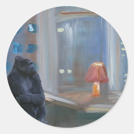 Sticker Rond Barre de singes (Devant)