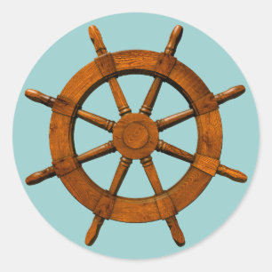 Sticker Rond Barre en bois de bateaux