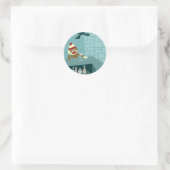 Sticker Rond Barre Martini Monkey (Sac)