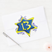 Sticker Rond Barre MItzvah (Enveloppe)