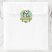 Sticker Rond Barre Tiki du singe de Sock (Sac)