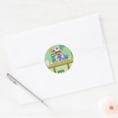 Sticker Rond Barre Tiki du singe de Sock (Enveloppe)