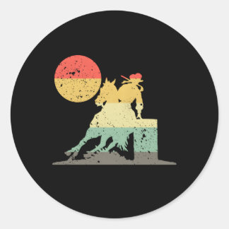 Sticker Rond Barrel Racer Show Barrel Racer