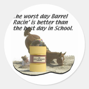 Sticker Rond Barrel Racing - Crash V School