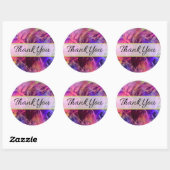 Sticker Rond Barres de verre brillant Spiky Abstract Design Mer (Feuille)
