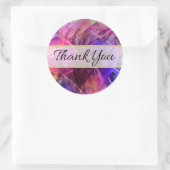 Sticker Rond Barres de verre brillant Spiky Abstract Design Mer (Sac)