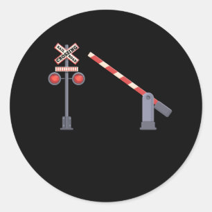 Sticker Rond Barrière de franchissement ferroviaire Signal Hall