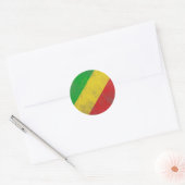 Sticker Rond Bars colorés Rasta (Enveloppe)