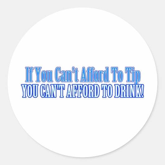 Sticker Rond Bartender dit : (Devant)