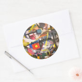 Sticker Rond Barton Springs Austin Texas Hankamer Artjunkhaus (Enveloppe)