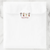 Sticker Rond Bas de chat de Noël (Sac)