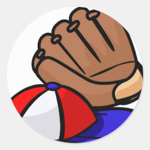 Sticker Rond base-ball