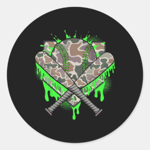 Sticker Rond Base-Ball Driving Boys Ice Cream Driys Bas