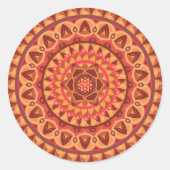 Sticker Rond Base Brown Mandala (Devant)