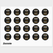Sticker Rond Base de données sur les technologies de l'informat (Feuille)