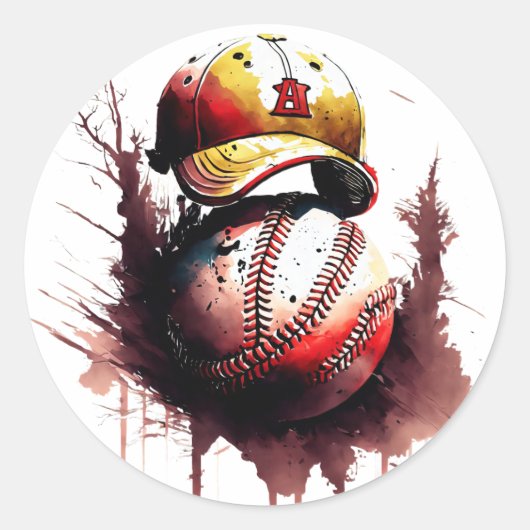 Sticker Rond Baseball (Devant)