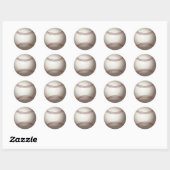 Sticker Rond Baseball (Feuille)