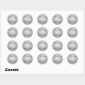 Sticker Rond Baseball (Feuille)