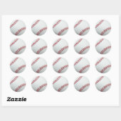 STICKER ROND BASEBALL (Feuille)