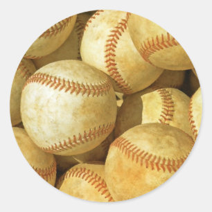 Sticker Rond Baseball
