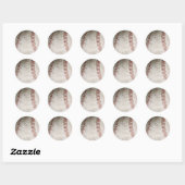 Sticker Rond Baseball (Feuille)