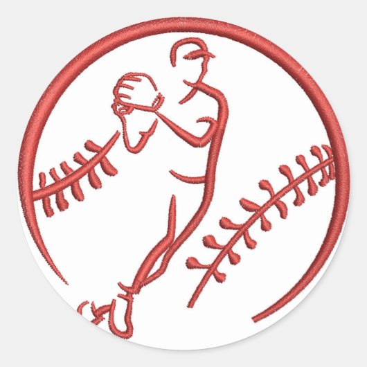 Sticker Rond baseball (Devant)