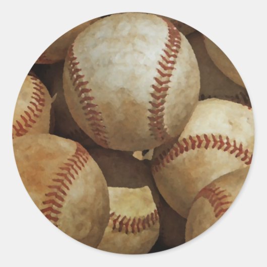 Sticker Rond Baseball (Devant)